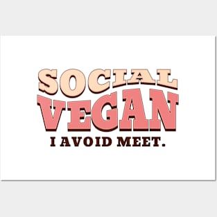 Social Vegan Posters and Art